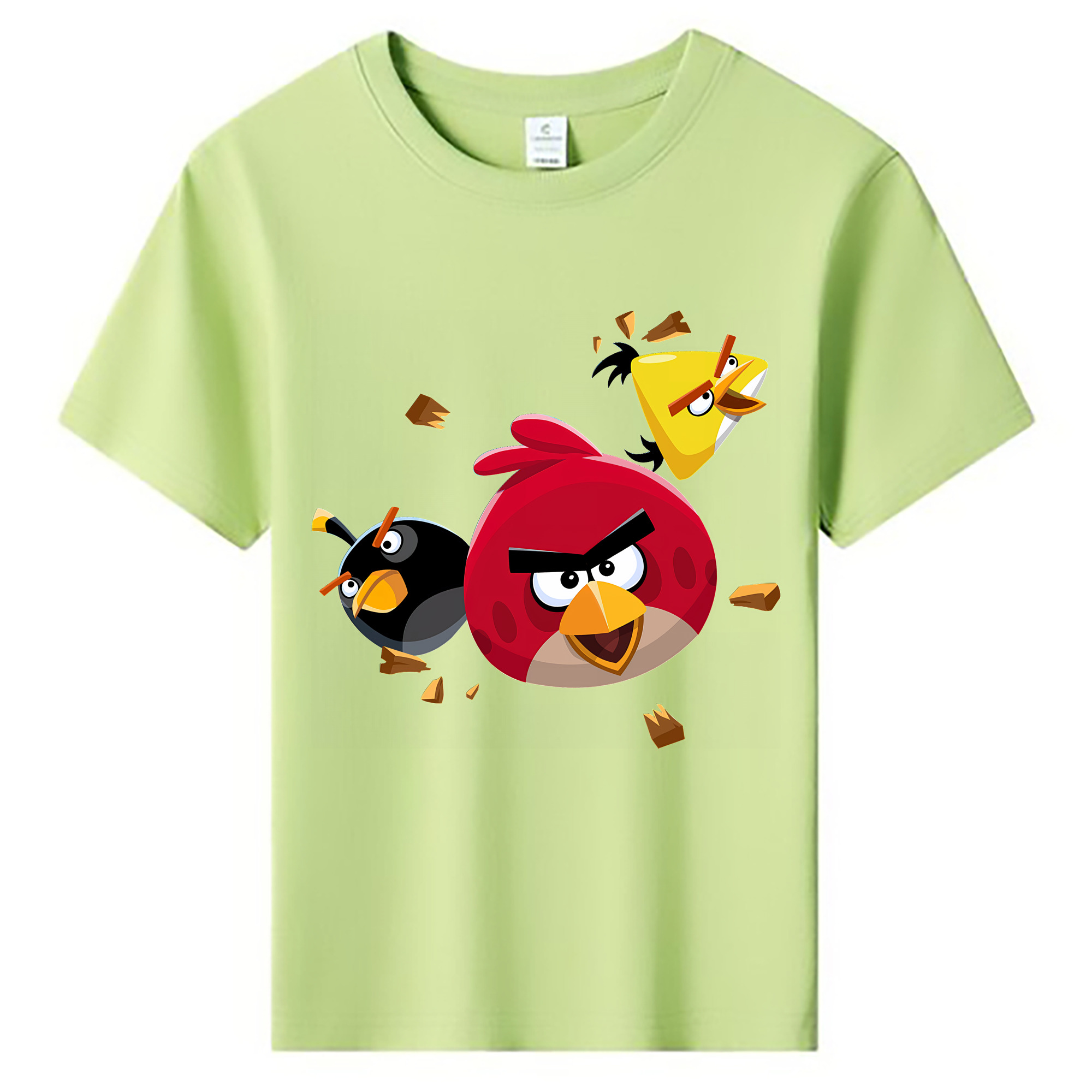 （画像用） Angry Birds アングリーバード 綿100％キッズTシャツ（フロントプリント）